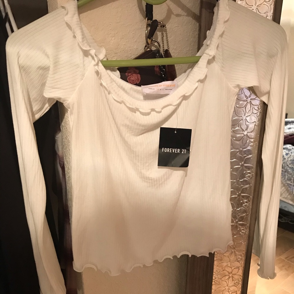 White off the shoulder top